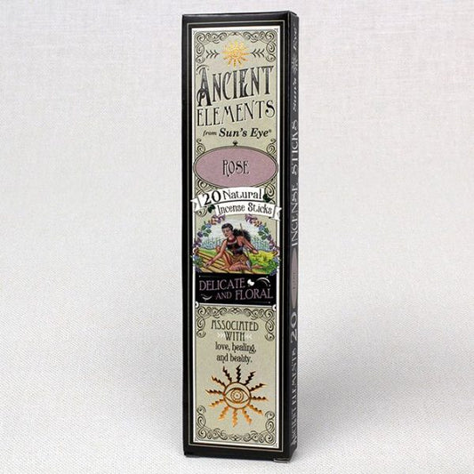 Ancient Elements Rose Incense – 20 Sticks for Love & Peace