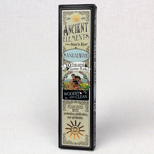 Ancient Elements Sandalwood Incense – 20 Sticks for Clarity