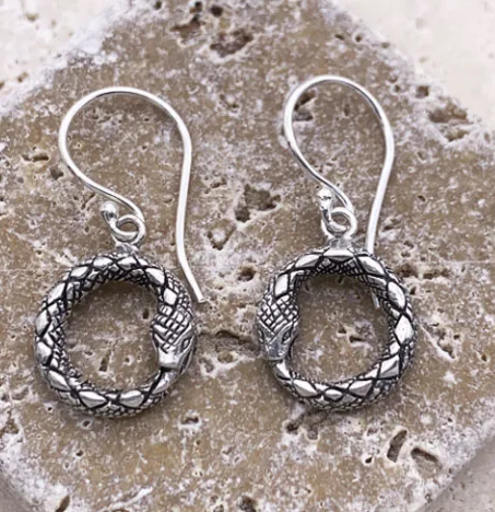 Ouroboros Snake Mini Earrings